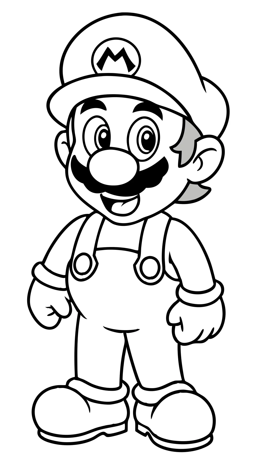 coloring page of mario